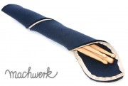 Etui für Drumsticks aus Wollfilz - marine