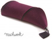 Spiralmäppchen aus Wollfilz - aubergine Spiralmäppchen aus Wollfilz - aubergine
