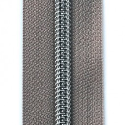 Reißverschluss metallisiert taupe (beige)
