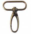 Karabiner messing antik, 3 cm