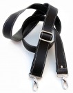 Lederträger mit Karabinern, 130 cm, schwarz Lederträger mit Karabinern, 130 cm, schwarz