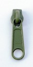 Schieber für schmale Reißverschlussmeterware - olivgrün