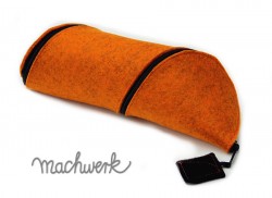 Spiralmäppchen aus Wollfilz - orange (Melange) Spiralmäppchen aus Wollfilz - orange (Melange)