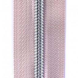 Reißverschluss metallisiert puder (helles rosa)