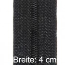 XL-Reißverschluss 4 cm breit mit zwei Schiebern, schwarz