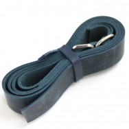 3 cm breiter Lederriemen, nachtblau, Set für Umhängetaschen mit passenden Metallteilen