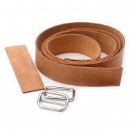 3 cm breiter Lederriemen, cognac, Set für Umhängetaschen mit passenden Metallteilen 3 cm breiter Lederriemen, cognac, Set für Umhängetaschen mit passenden Metallteilen