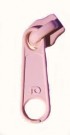 Schieber für schmale Reißverschlussmeterware - rosa