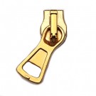 kompakter Schieber für breite metallisierte Reißverschlüsse, gold
