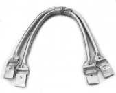 Lederhenkel, silber, verschiedene Längen