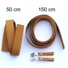 2,5 cm breite Lederriemen, cognac, Set für die Tasche Duett 2,5 cm breite Lederriemen, cognac, Set für die Tasche Duett