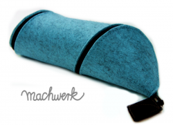 Spiralmäppchen aus Wollfilz - türkis (Melange) Spiralmäppchen aus Wollfilz - türkis (Melange)